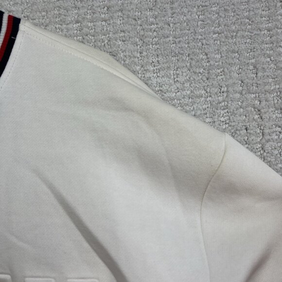 Y2K Tommy Hilfiger Sweatshirt Crew Neck Mens XXL White Embossed Spell Out Read - Picture 6 of 16